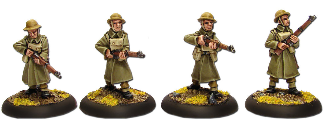 British Riflemen in Greatcoats